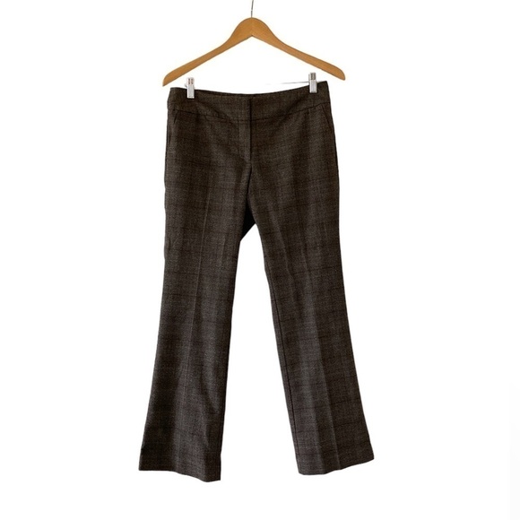 Ann Taylor Factory petite 6 signature pants plaid brown - Picture 1 of 12